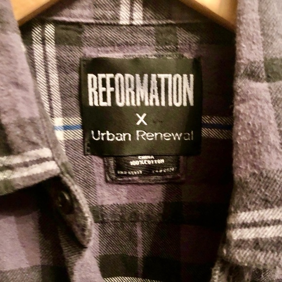 REFORMATION x Urban Renewal Sleeveless Flannel button up M - Picture 4 of 5